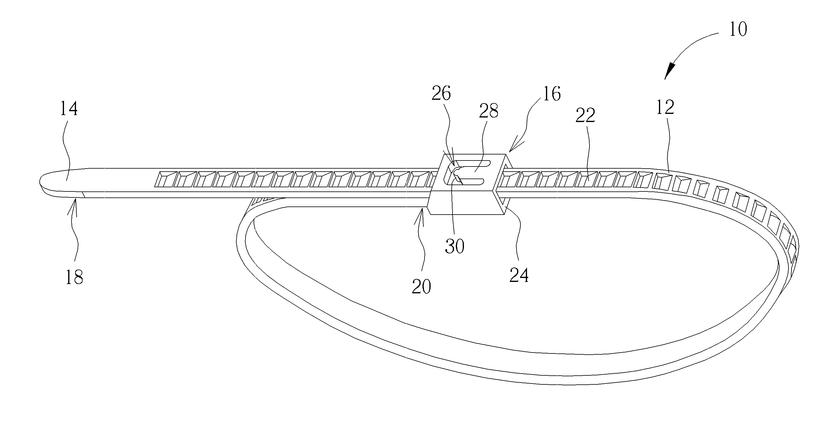 Reversible cable tie