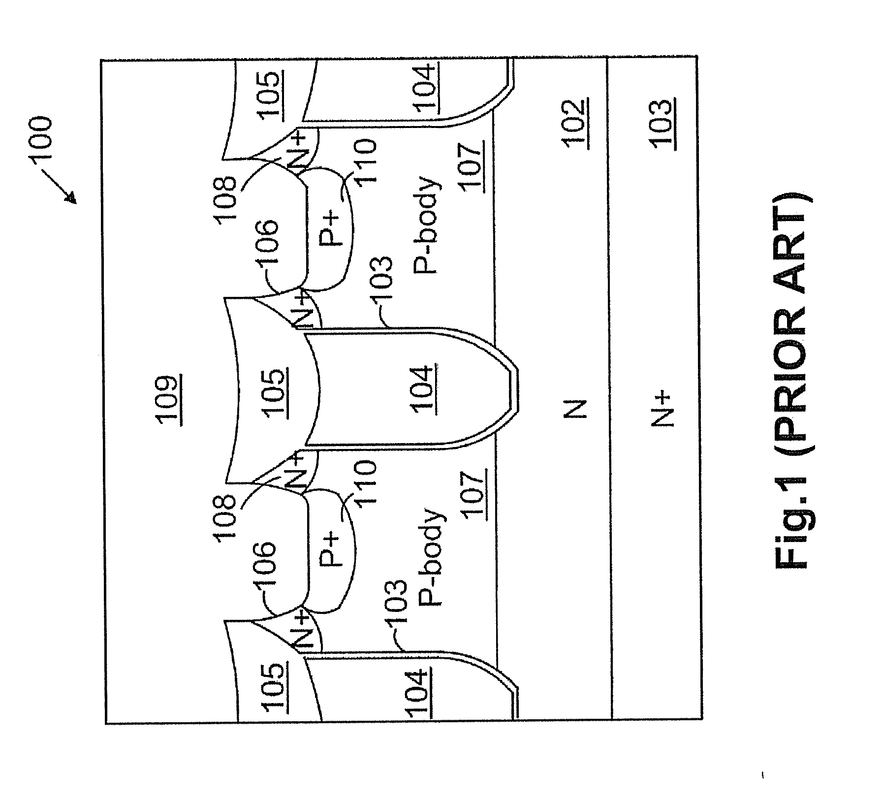 Trench mosfet with super pinch-off regions and self-aligned trenched contact