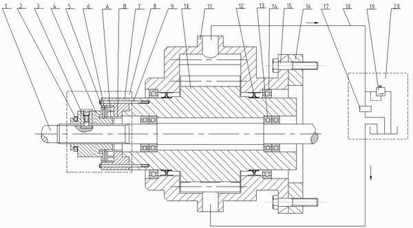 Coaxial type hydraulic retarding braking device