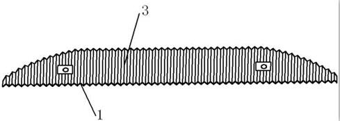 Composite material anti-bird strike baffle for aircraft nose