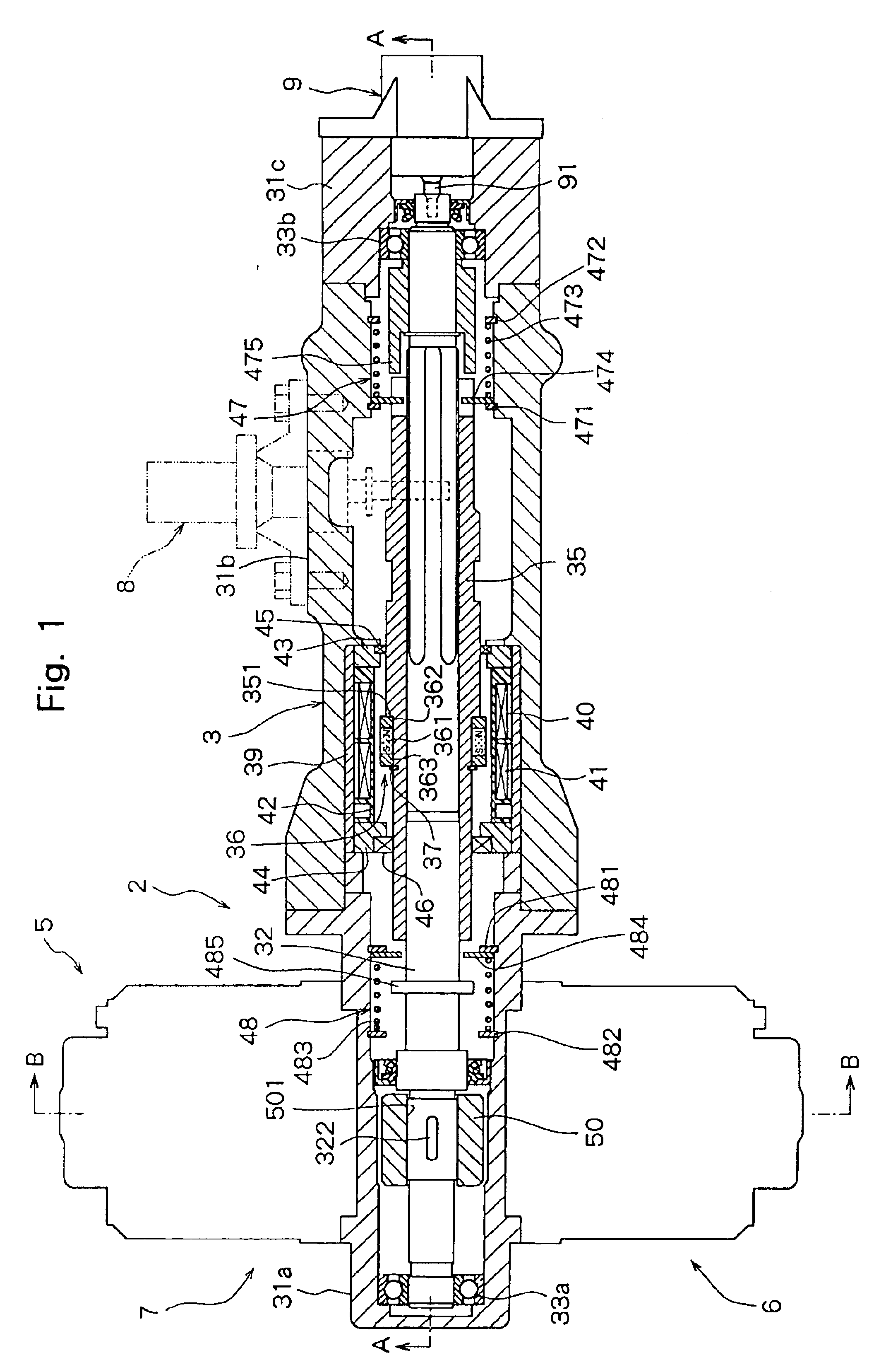 Gear change device