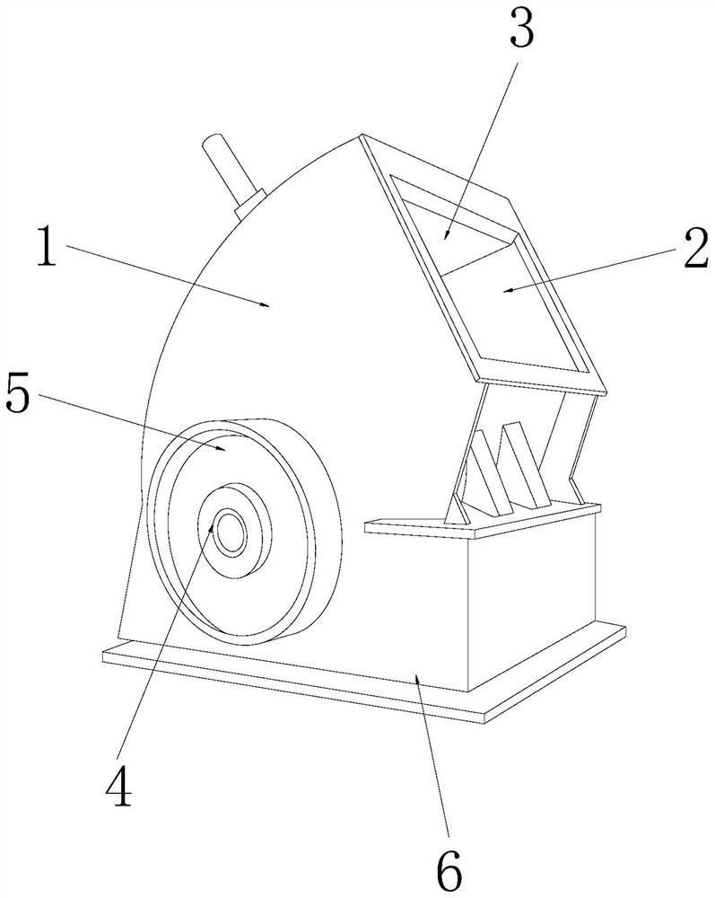 A broken stone processing equipment for bridge engineering construction which is changed from throwing to accelerated crushing