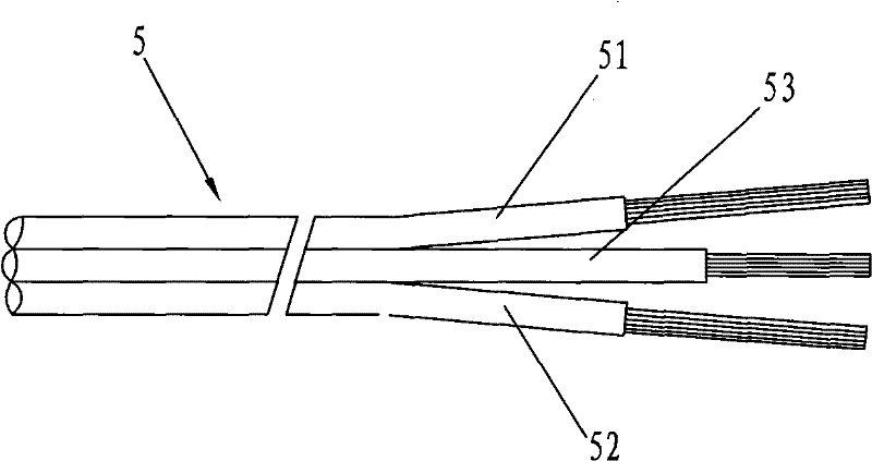 Cutting tool assembly for peeling three bundle of parallel core wires and peeling machine using the same