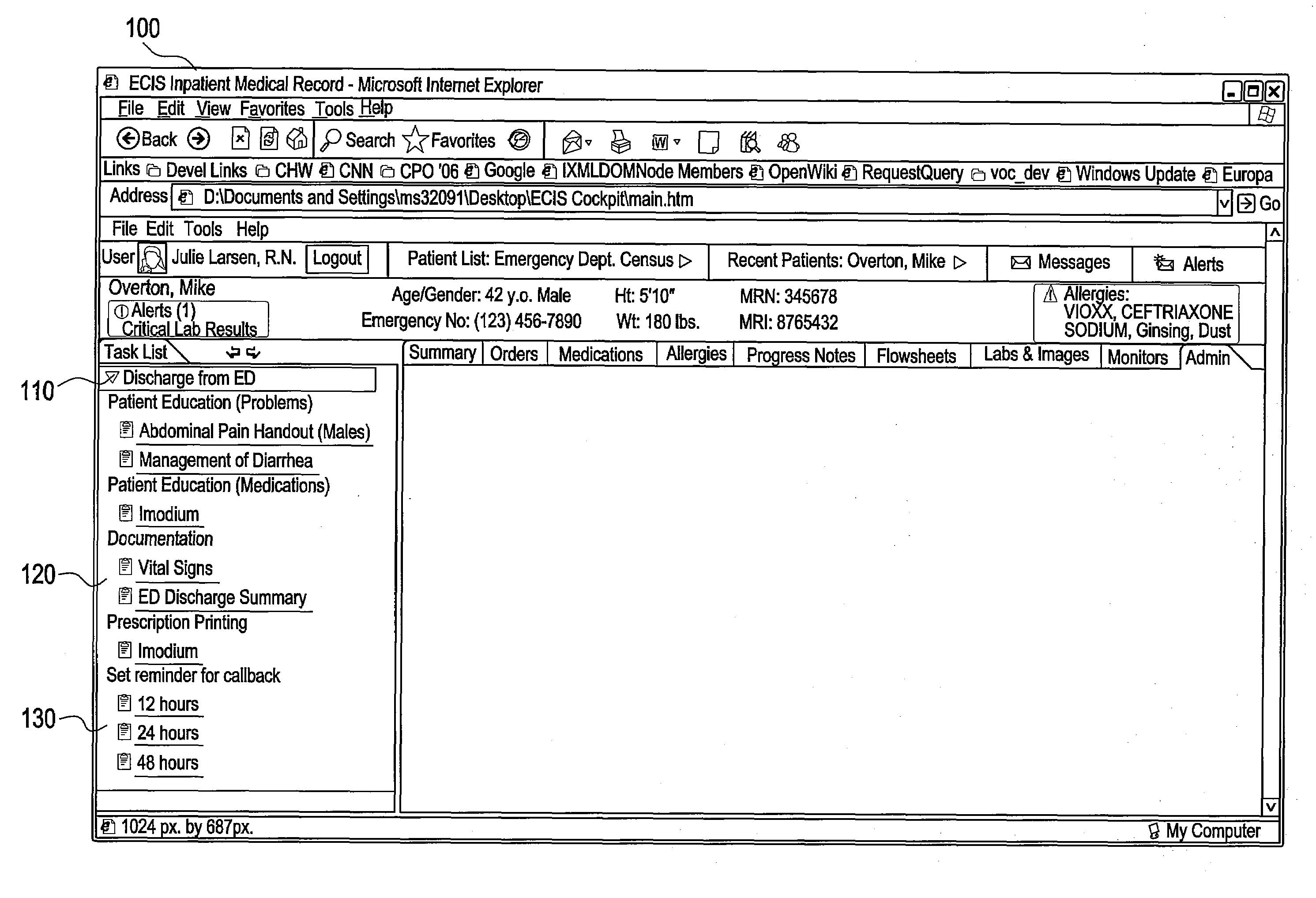 Methods and systems for context sensitive workflow management in clinical information systems