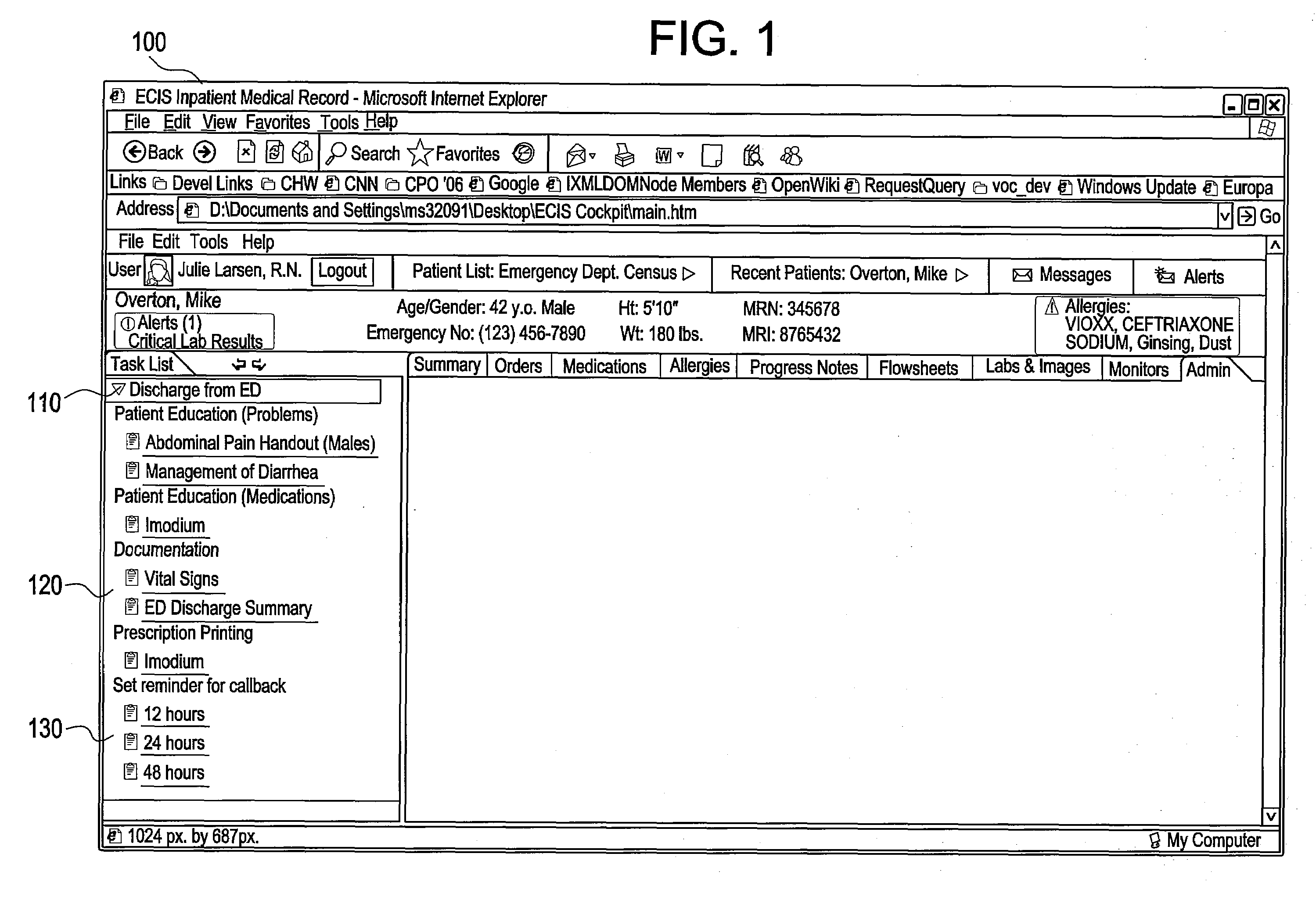 Methods and systems for context sensitive workflow management in clinical information systems