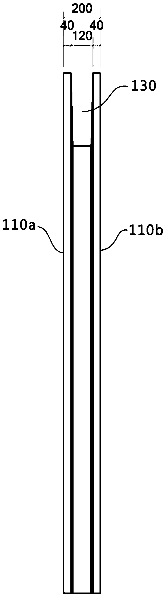 Frame-shear wall structure and its construction method based on the assembly of strip prefabricated concrete wall panels with grooves on three sides