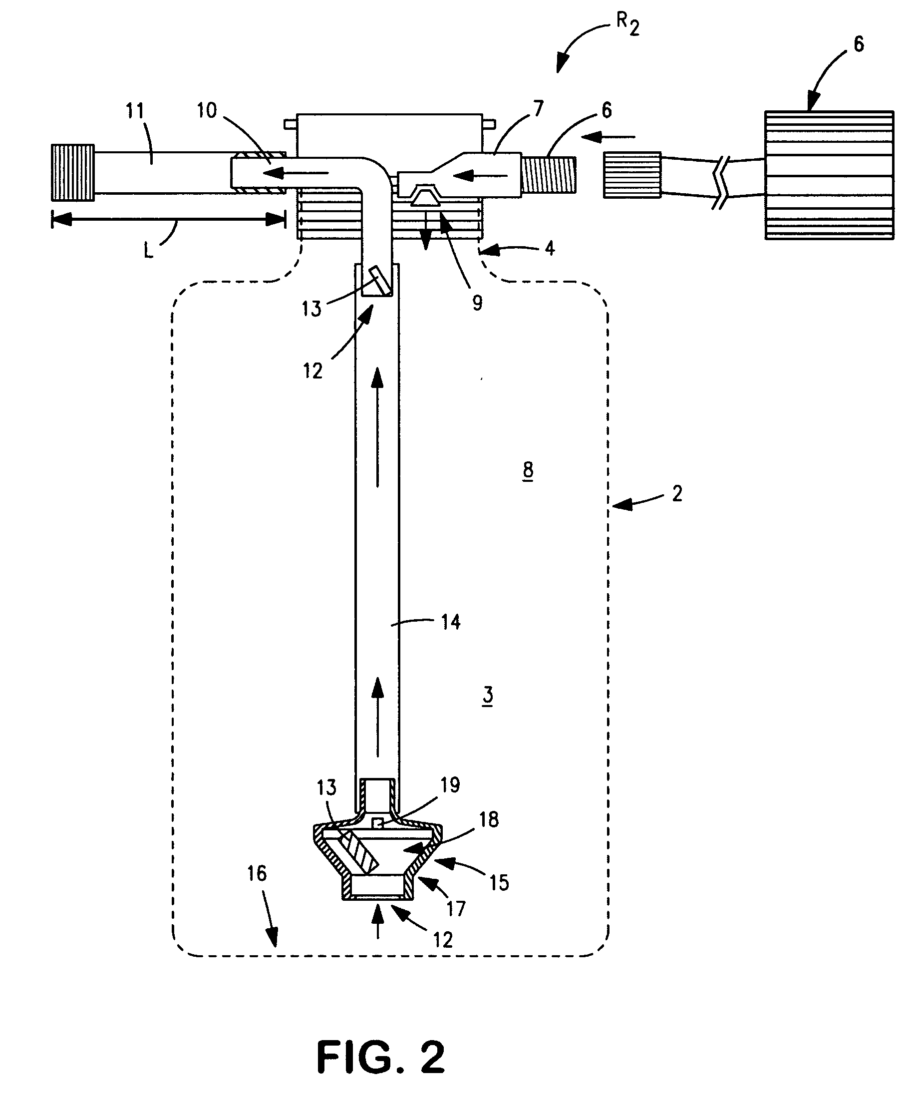 Device for discharging tire sealant from a container