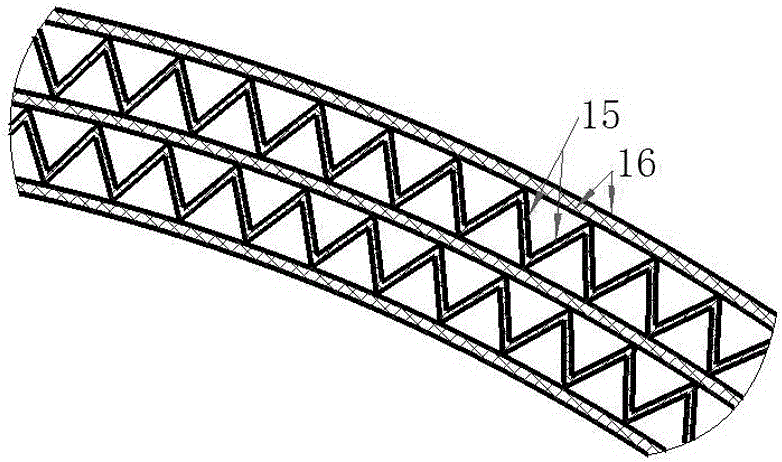 Exhaust corrugated flame arresting purification device for mine diesel engine