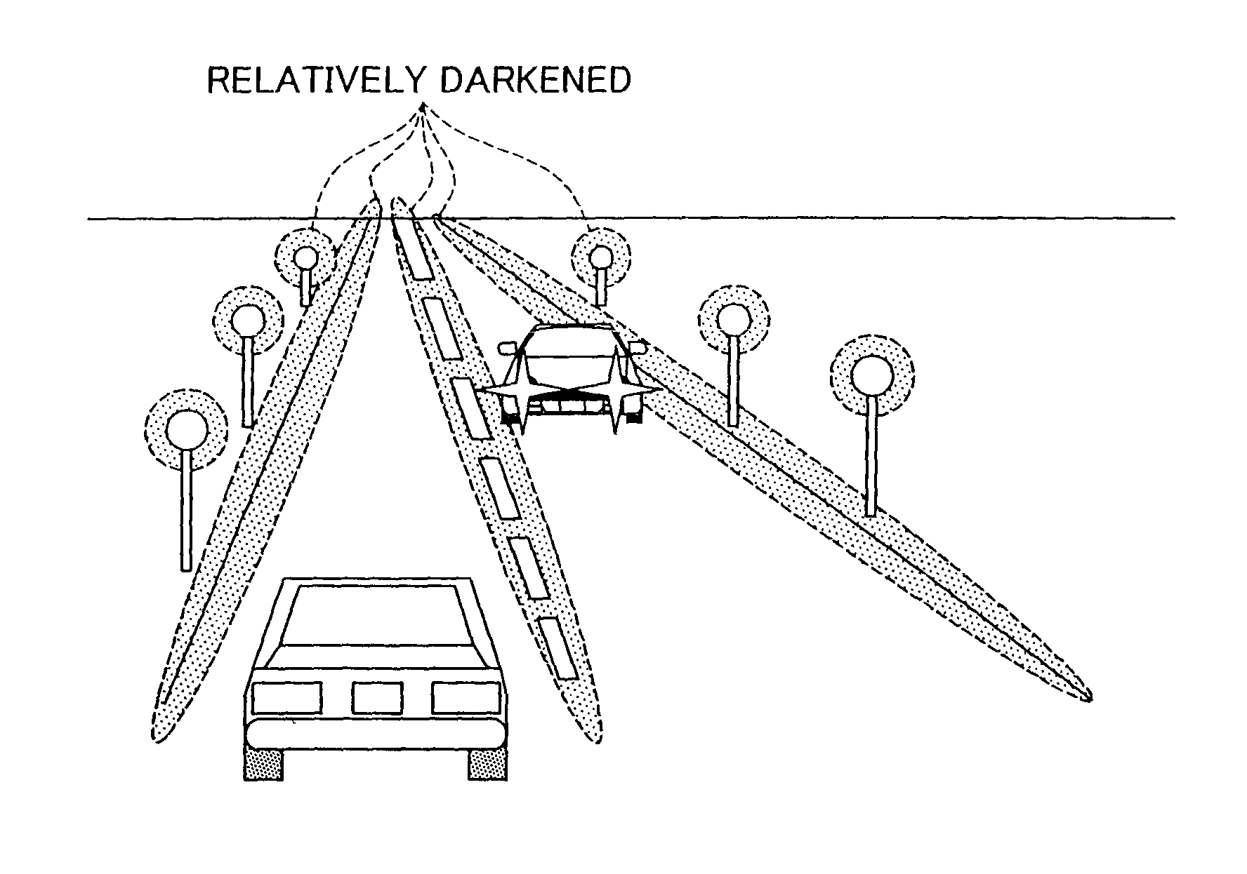 Vehicle lighting device and lighting method