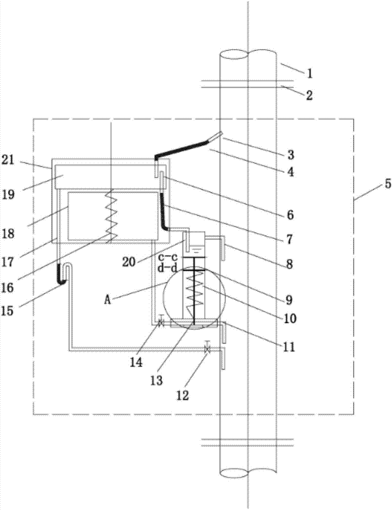 Automatic dosing device for downspout coagulation reagent for treating roof initial rainwater