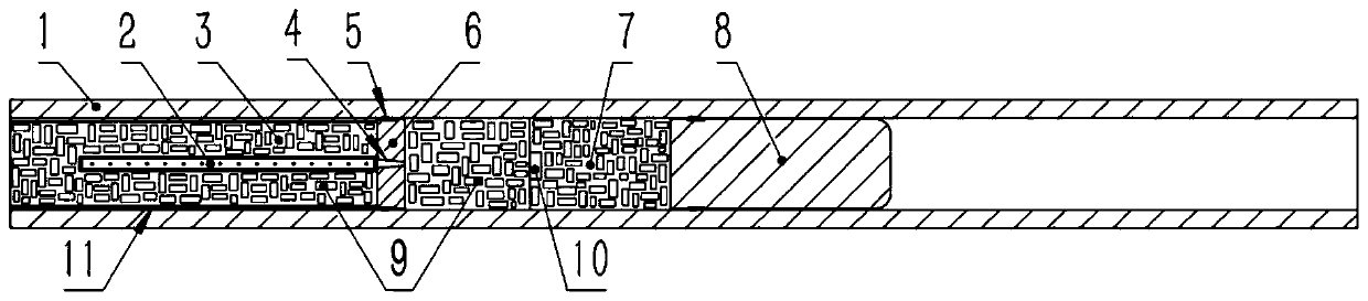 Graded propellant powder chamber pre-ignition launching device and method for fire extinguishing bullet launching