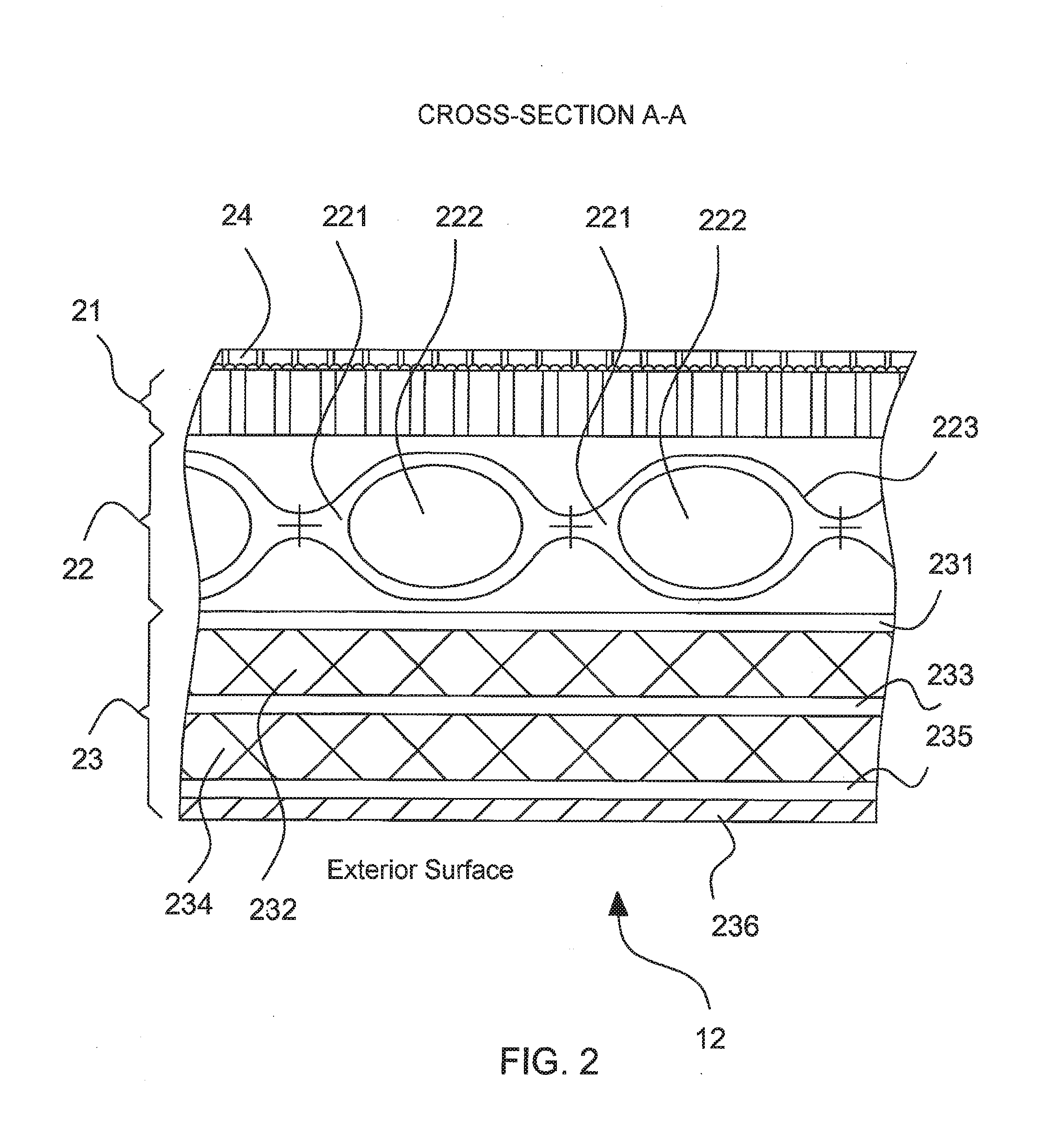 Device for cooling the outer surface of a body