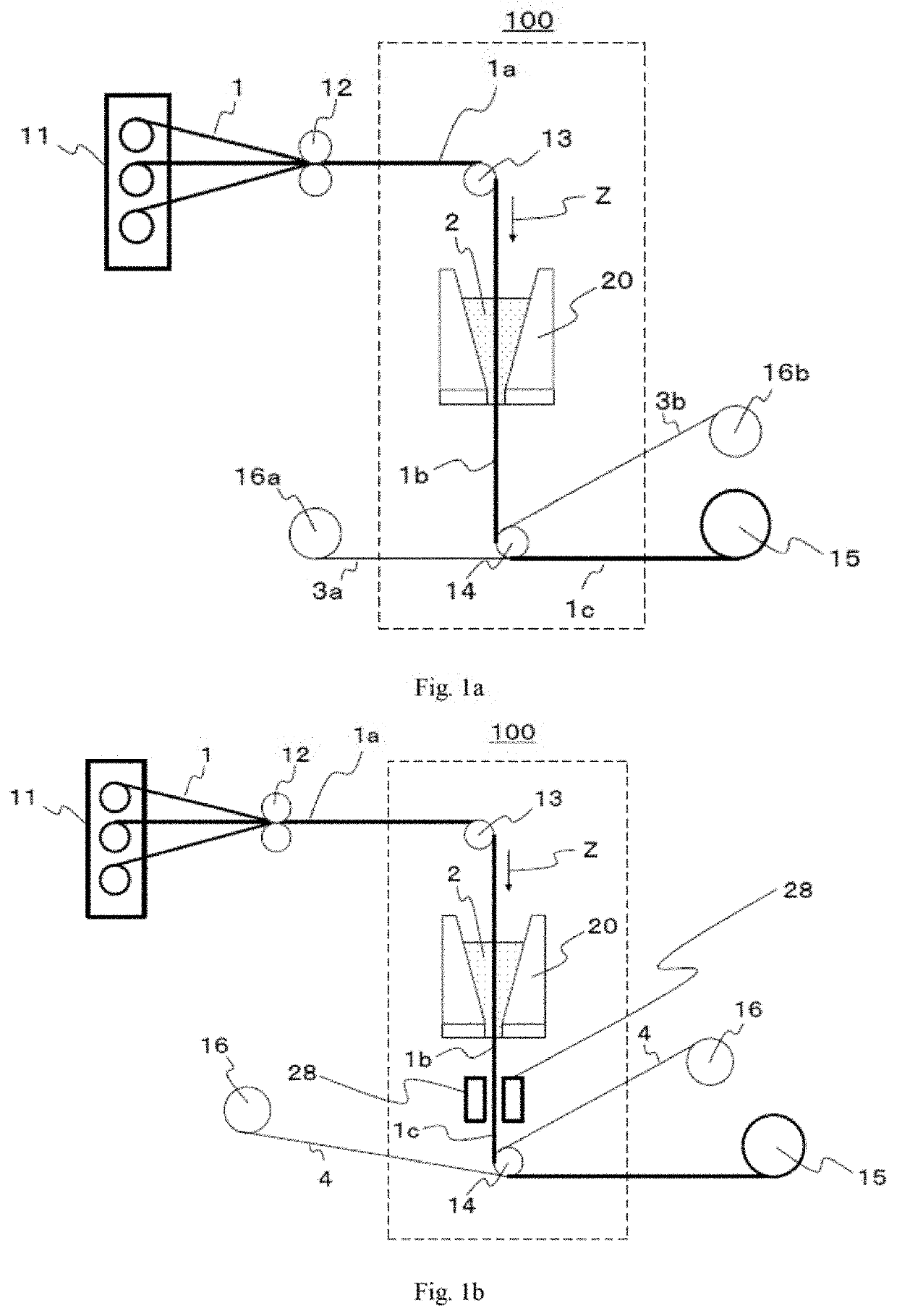 Production method for prepreg, prepreg tape, and fiber reinforced composite material, and coating device