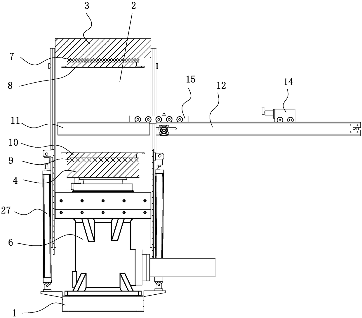 Fully-automatic vacuum bicolor one-time foaming forming machine