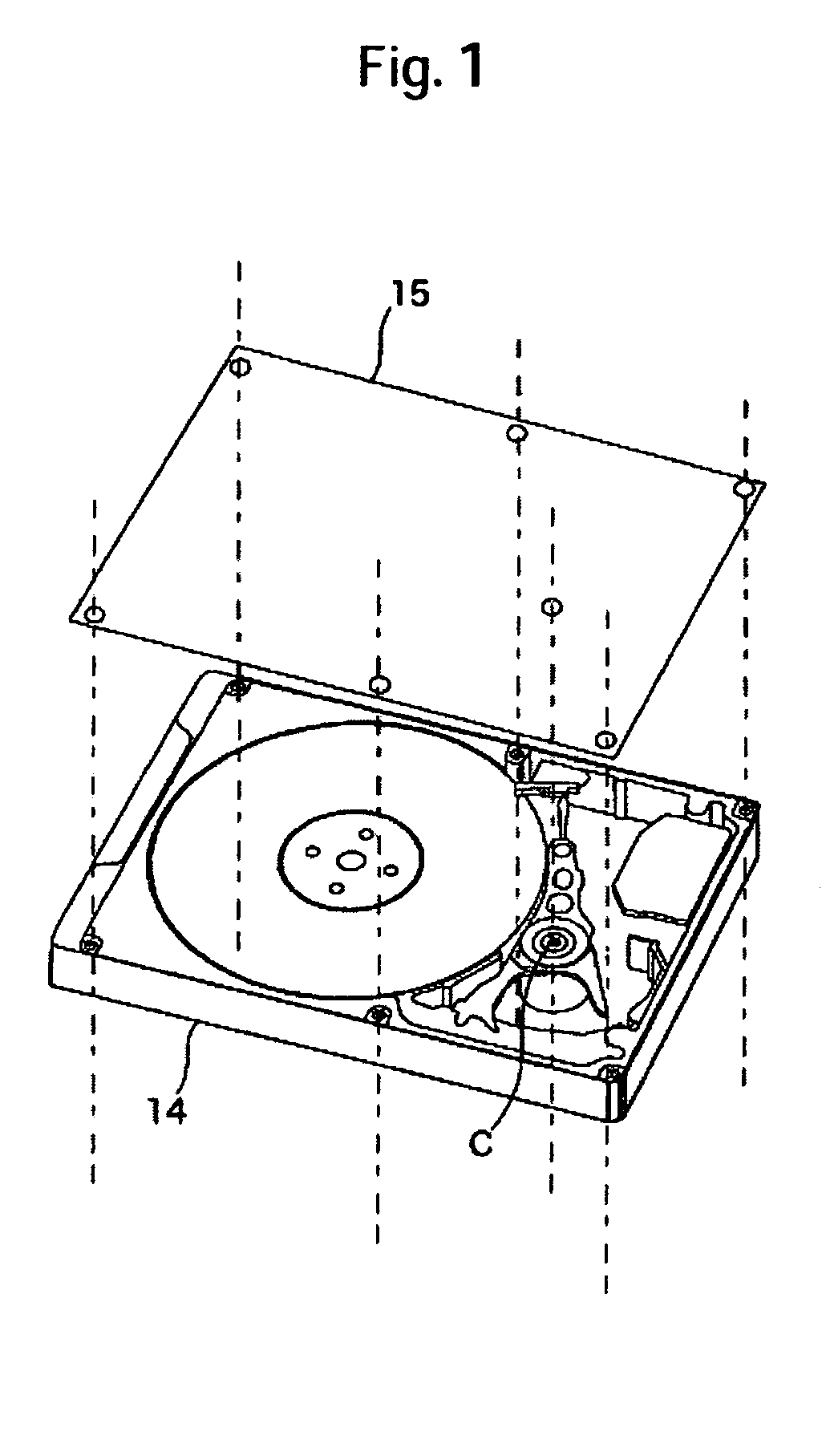 Disk drive with vibration suppression member disposed near head assembly