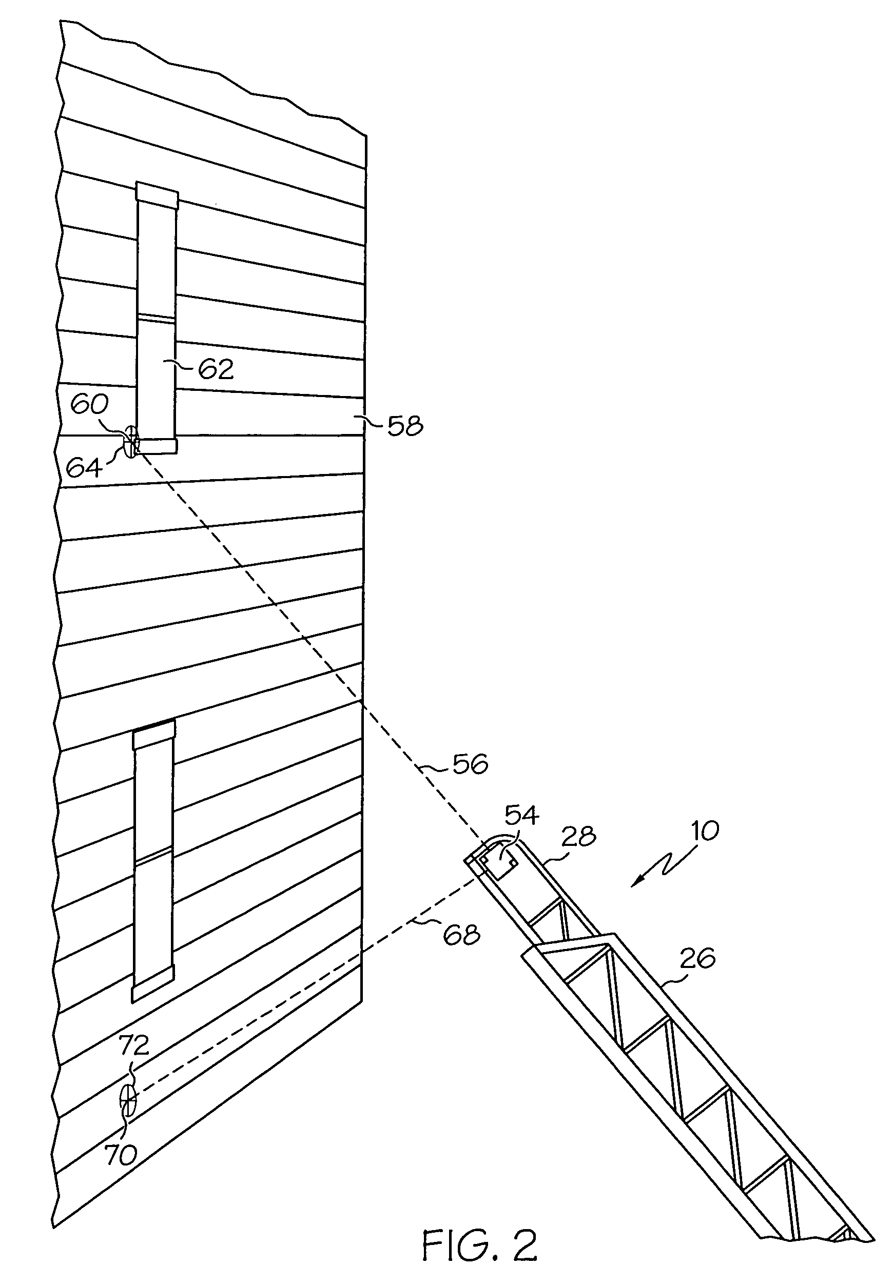 Laser-guided positioning device