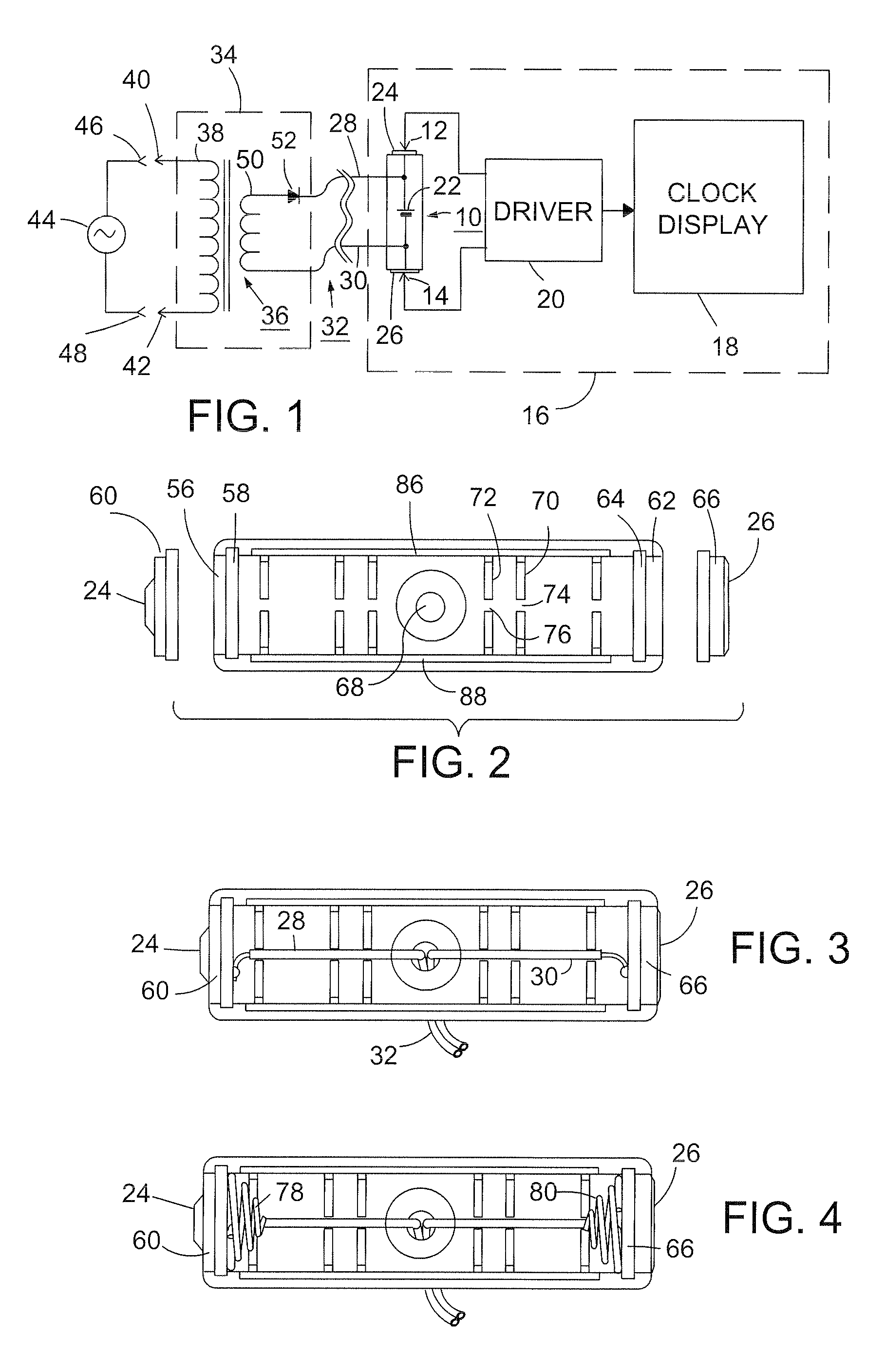 Power supply for clock