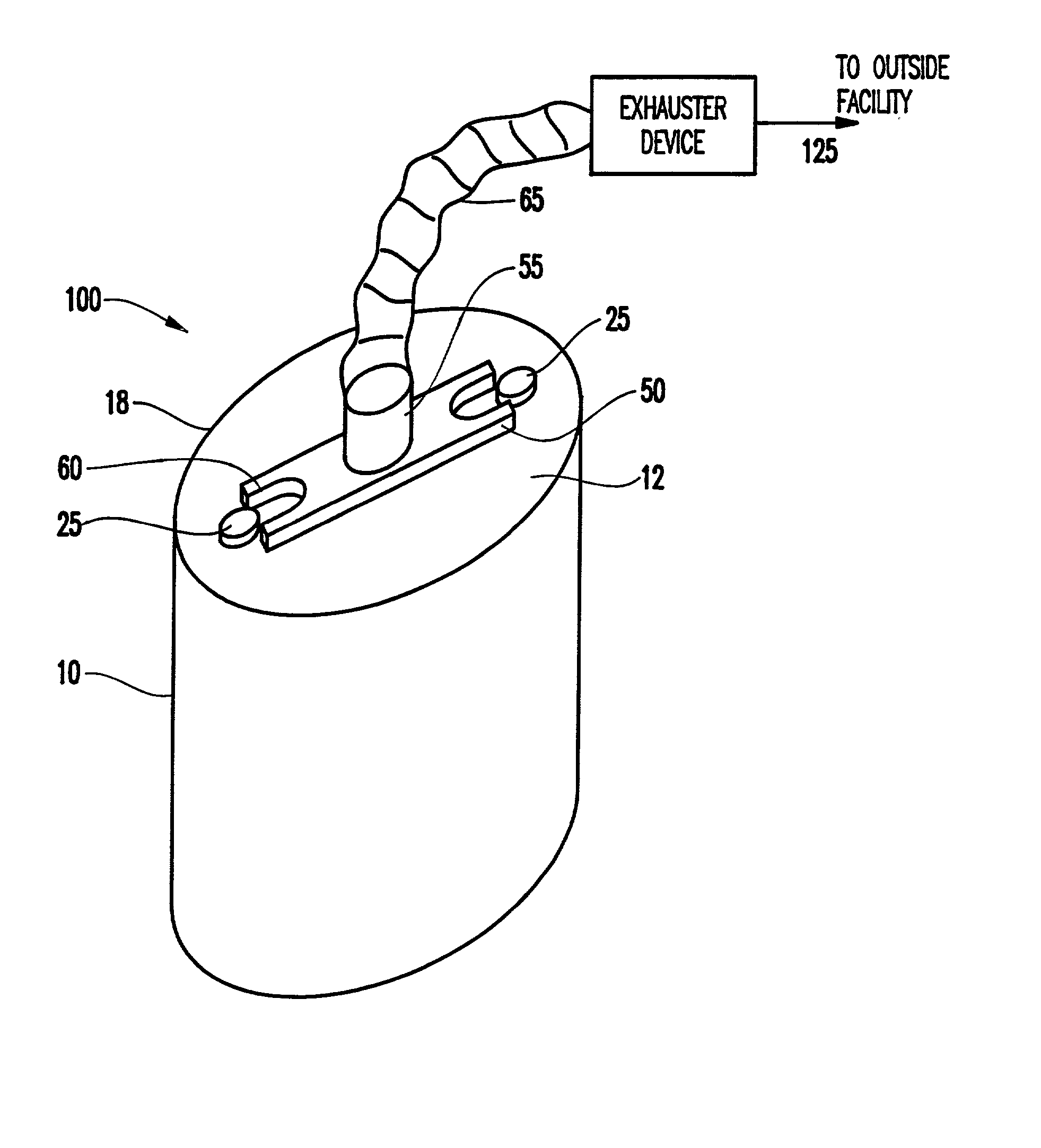 Venting device for hazardous material containers