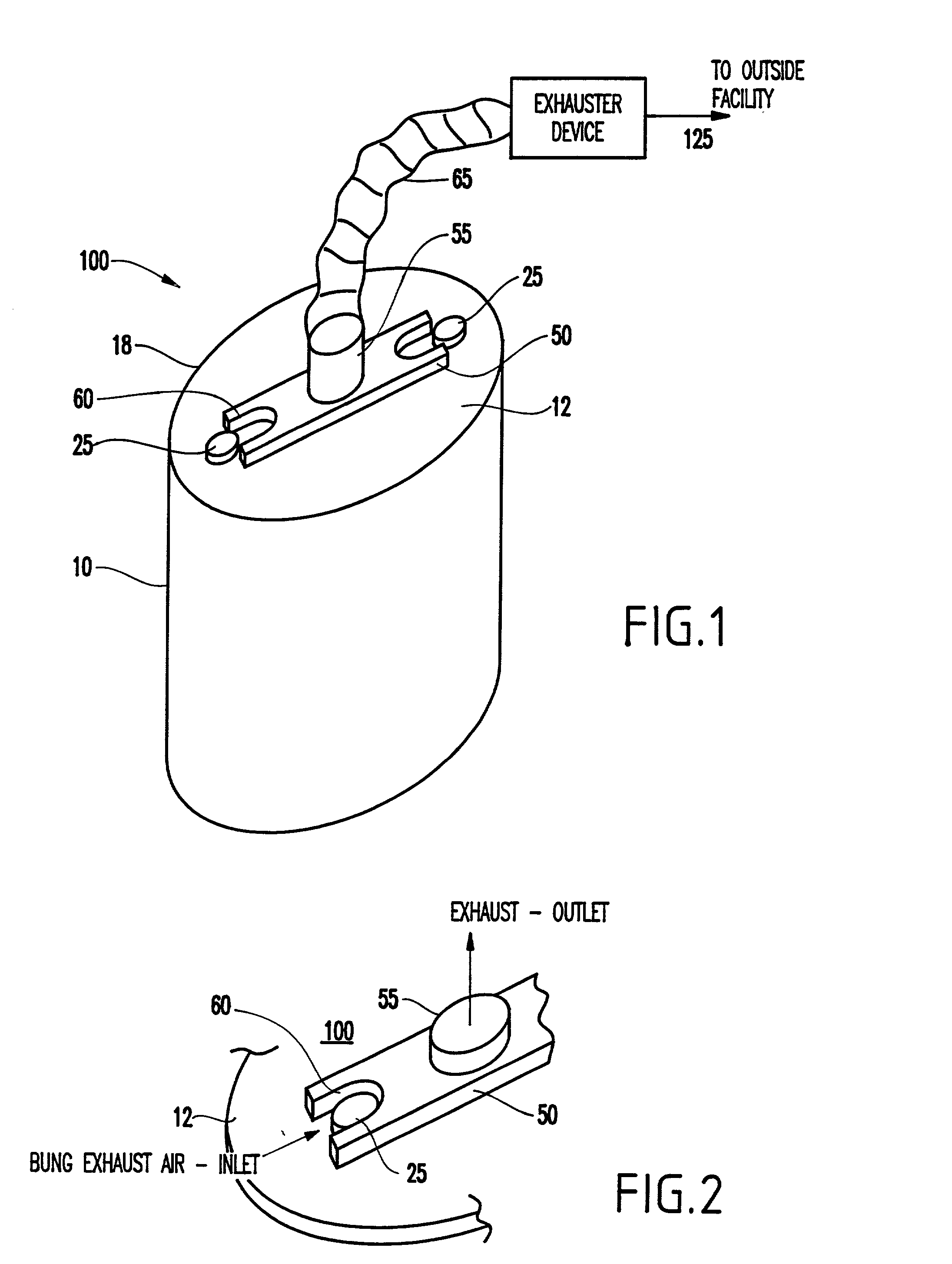 Venting device for hazardous material containers