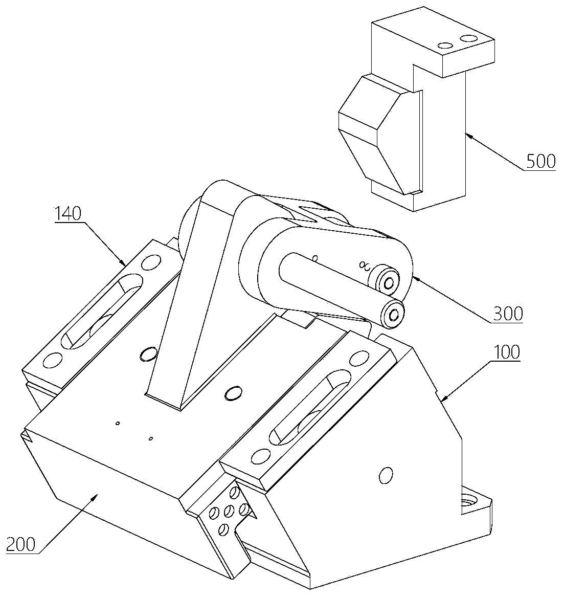 Tapered wedge device for floating material pressing