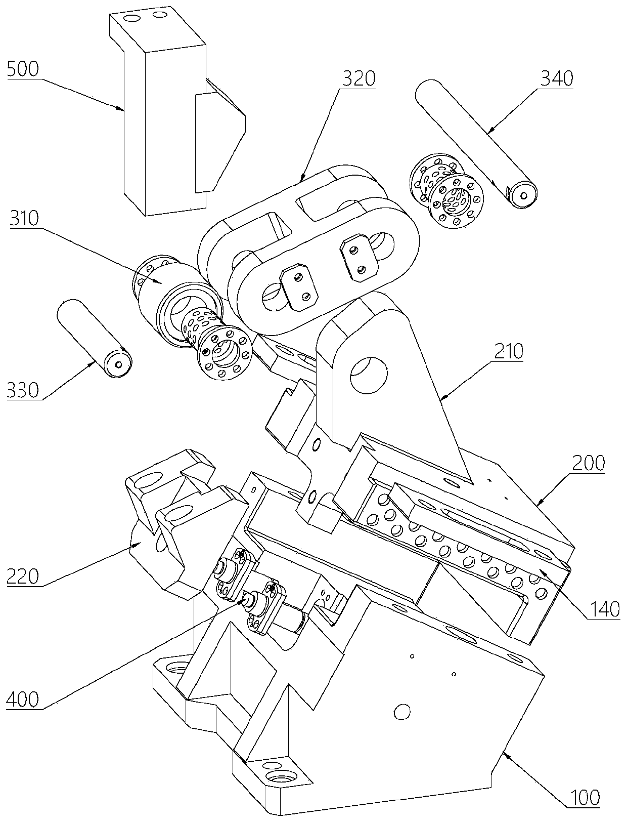 Tapered wedge device for floating material pressing