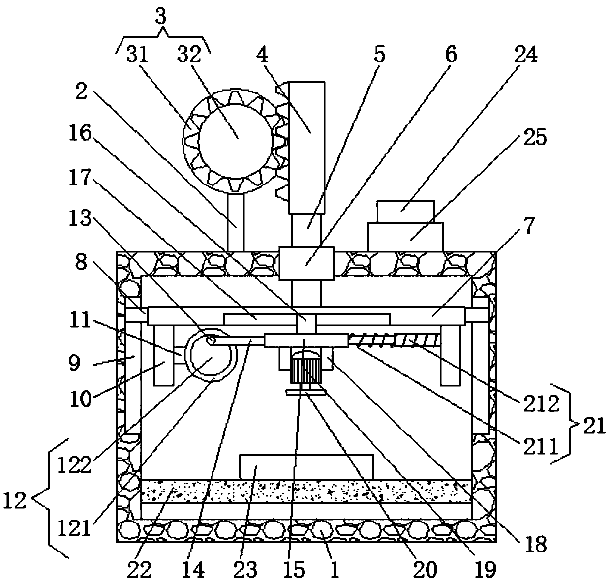 Chip heat dissipation structure in voice recognition device