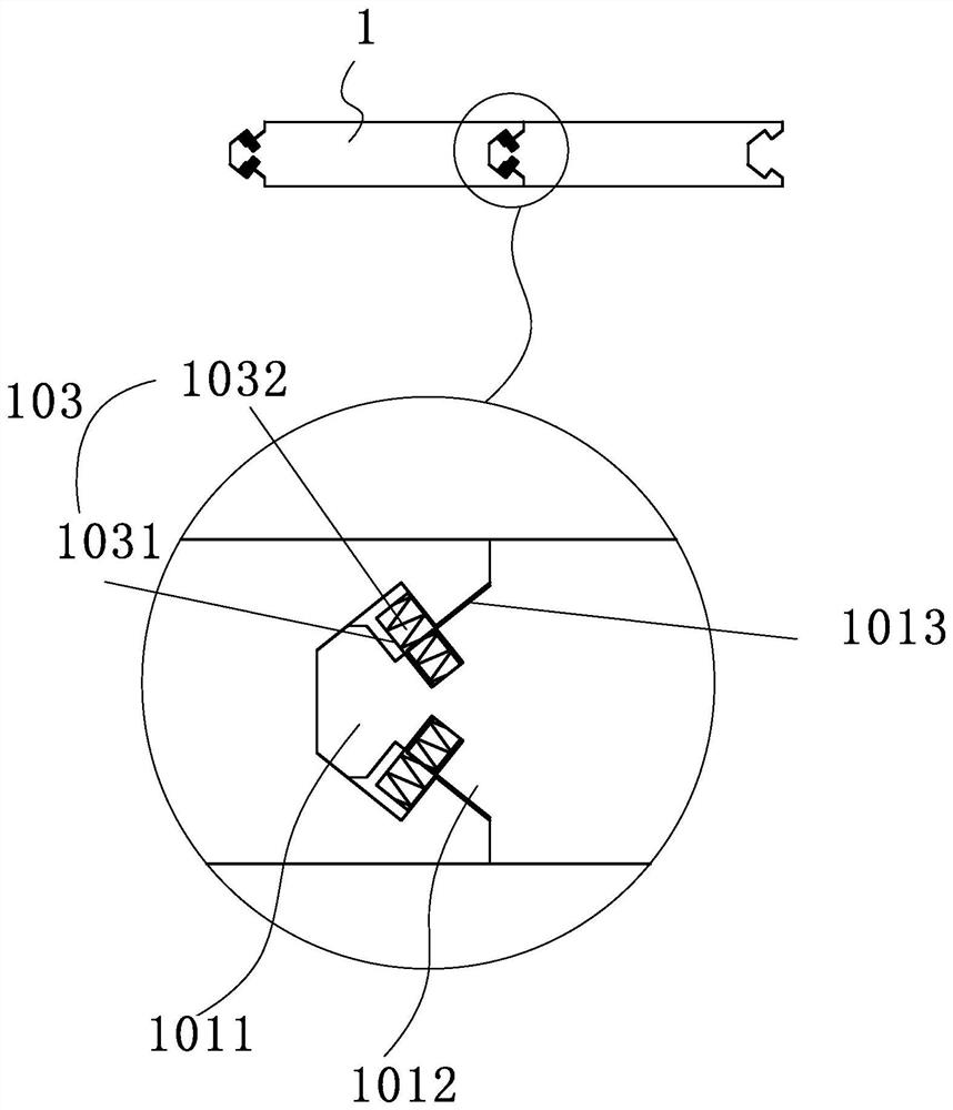 Assembly type partition wall with self-locking function and mounting method thereof