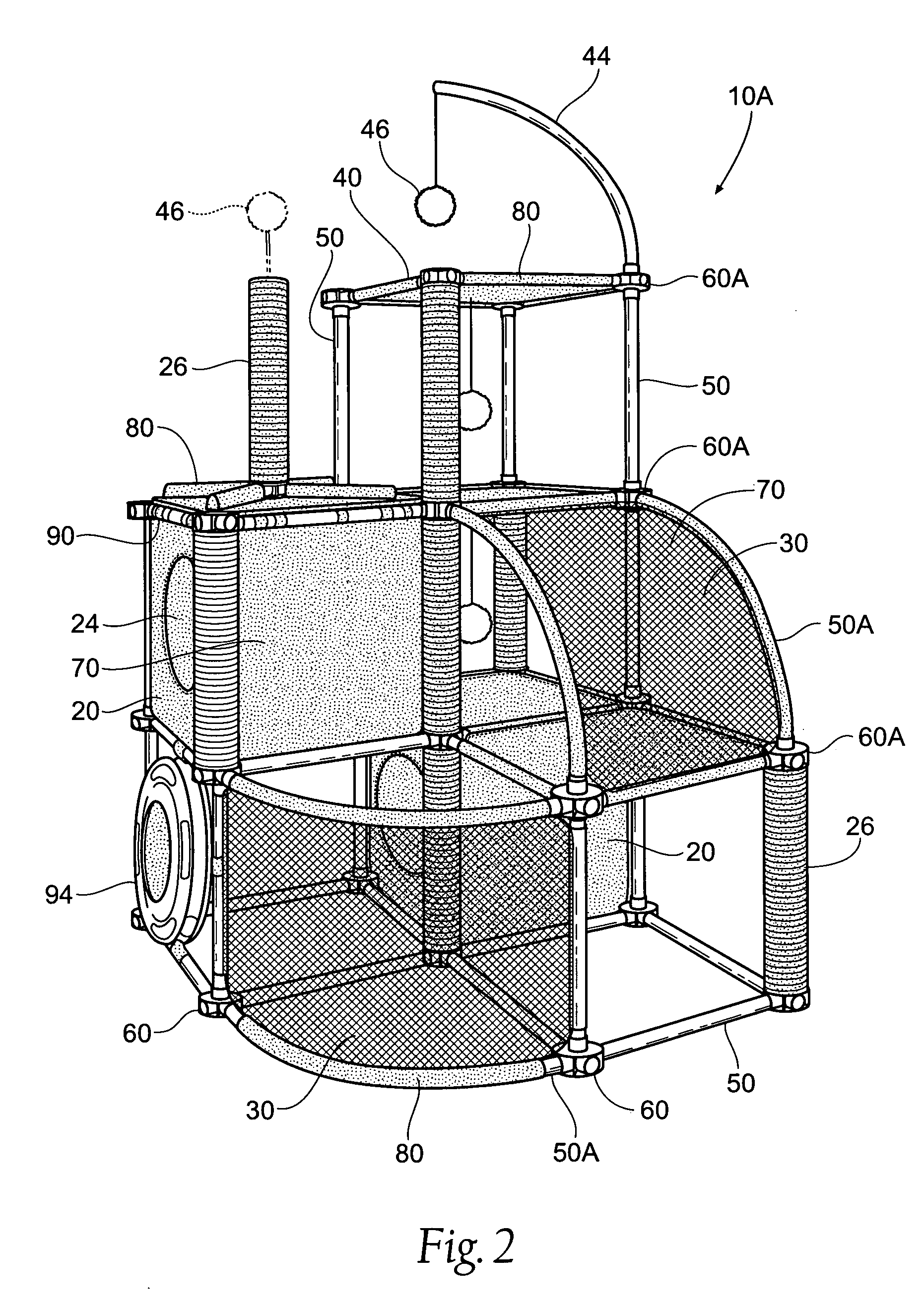 Structure and method for entertaining a feline