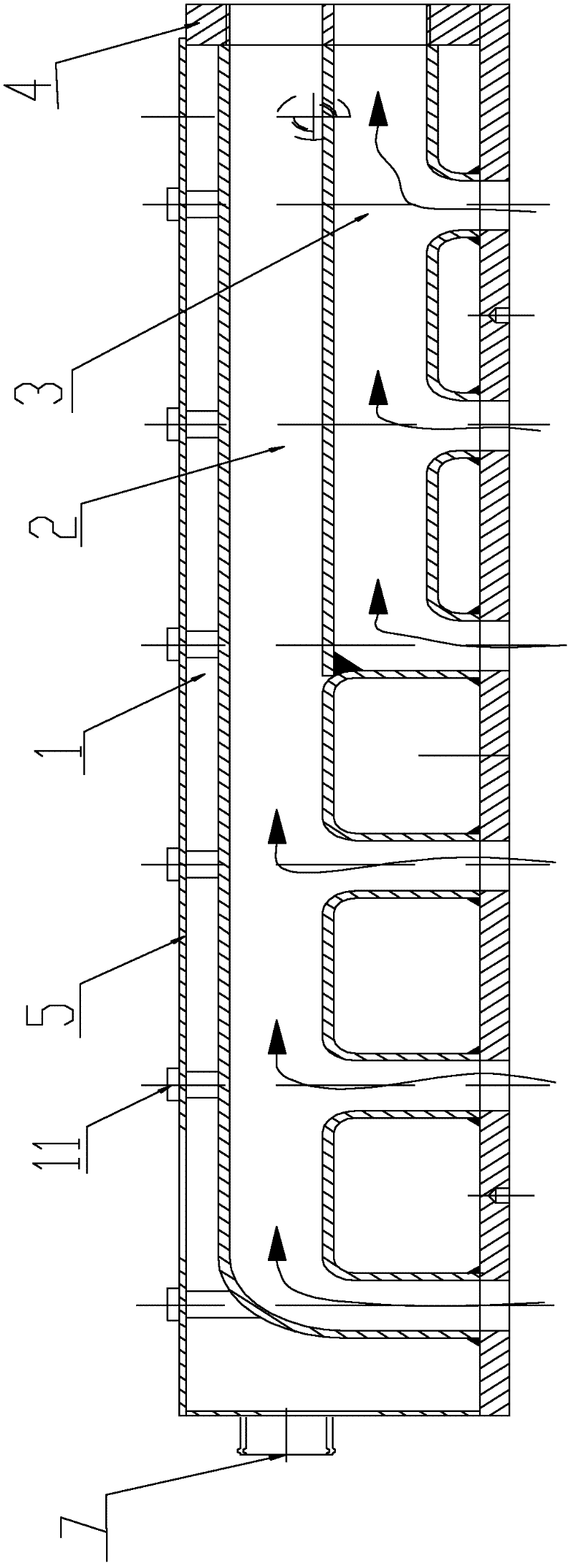 Water jacket vent pipe