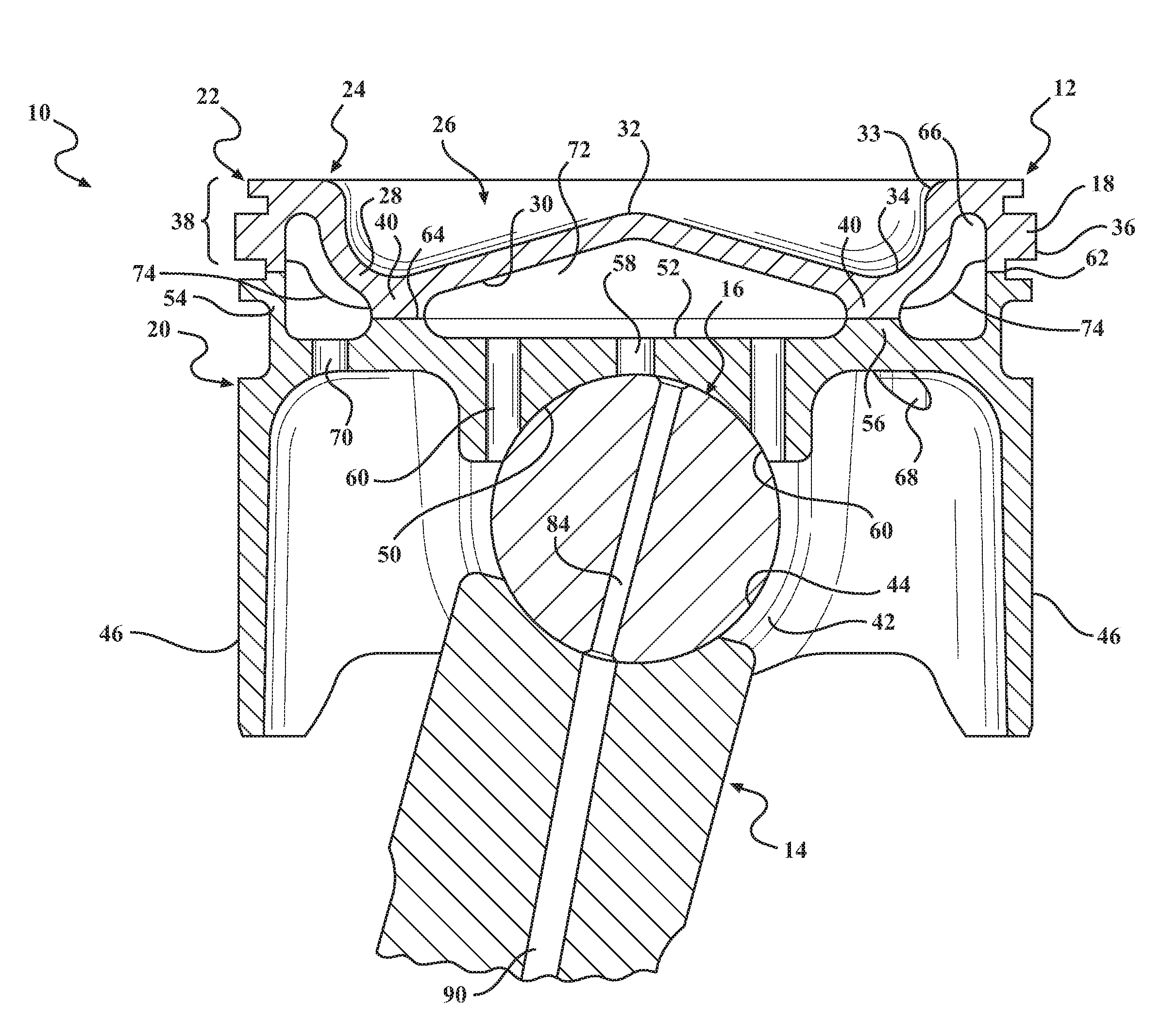 Reduced compression height dual gallery piston, piston assembly therewith and methods of construction thereof