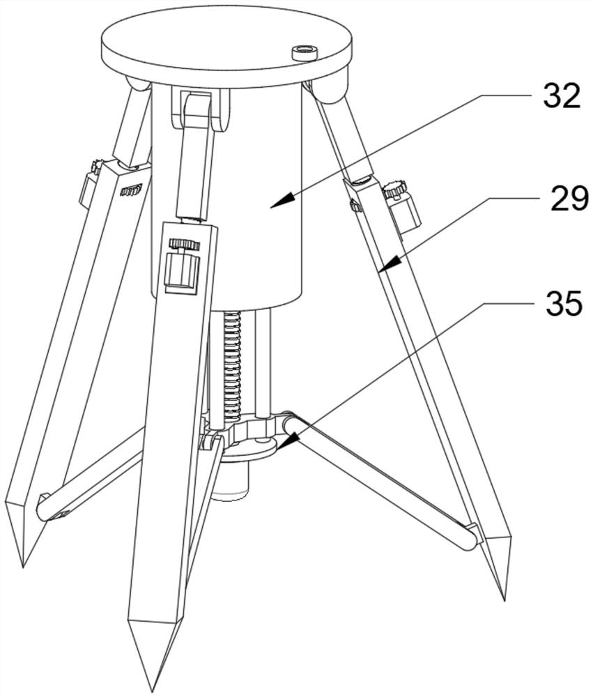 Engineering surveying level gauge supporting device