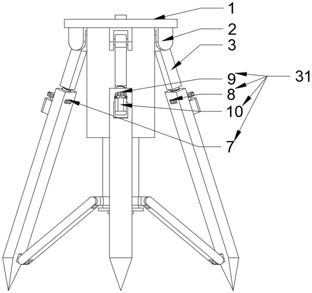 Engineering surveying level gauge supporting device