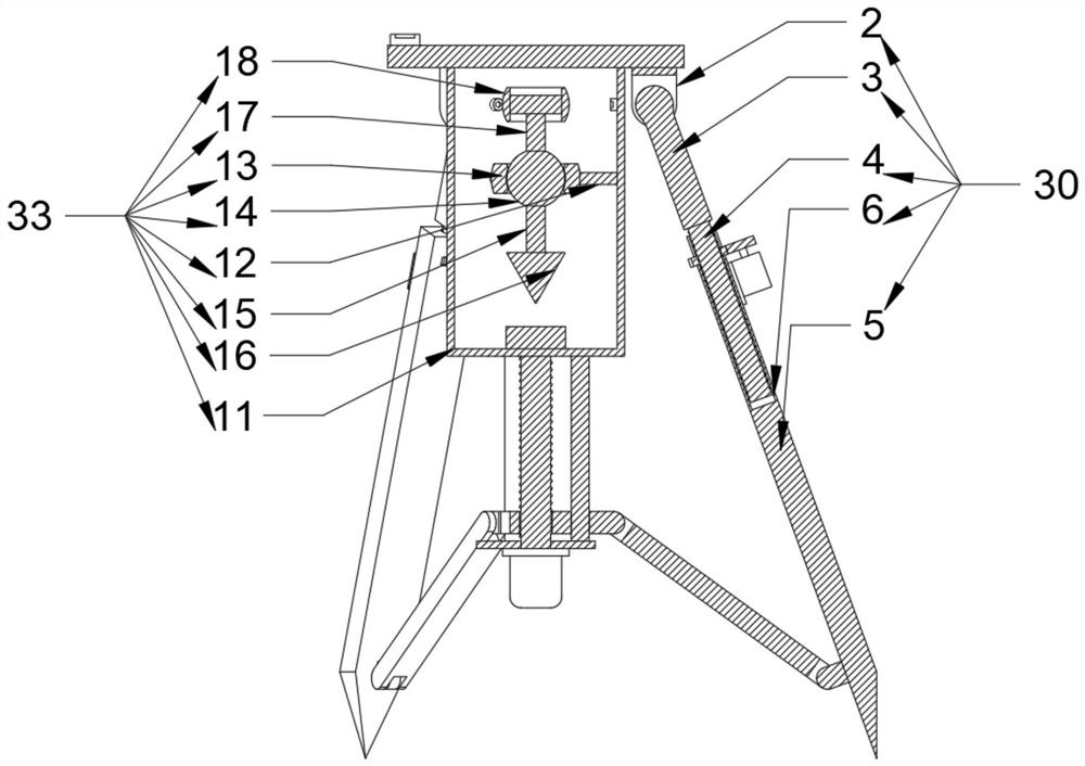 Engineering surveying level gauge supporting device