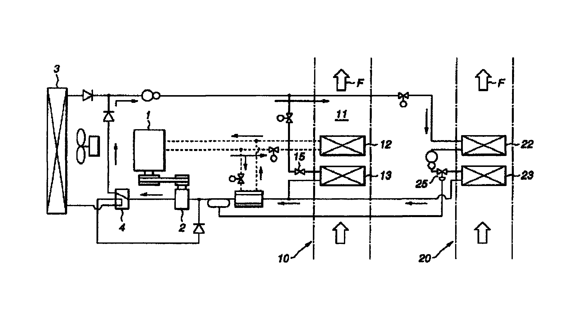 Heat-recovery vehicle air conditioner