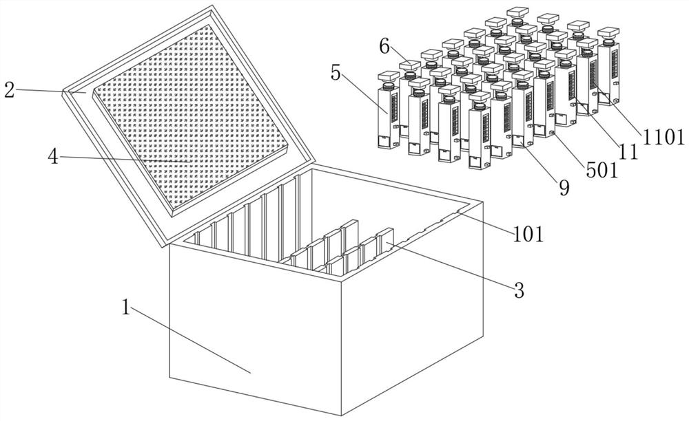 Biological reagent storage device for gene detection