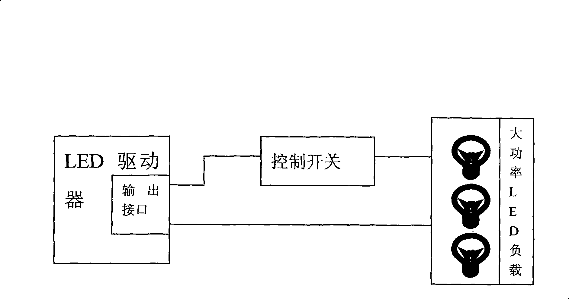 Three-wire system high-power LED driver