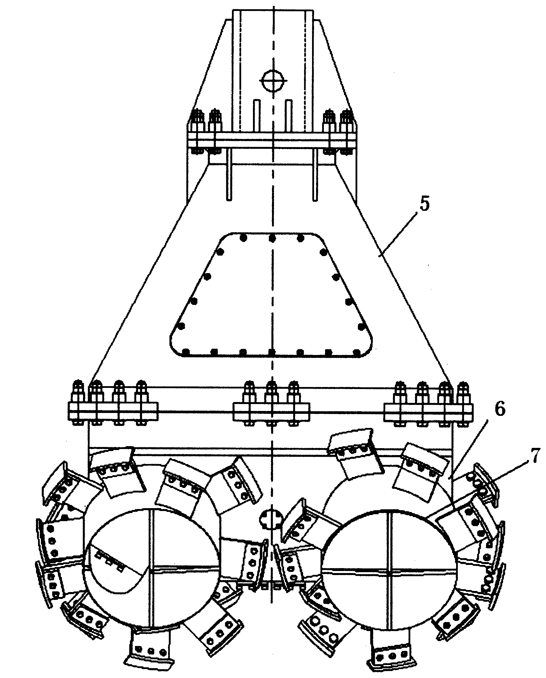 Stirring head of stirring curing machine