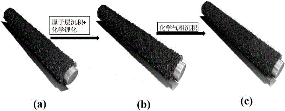 Graphene array-loaded lithium titanate/carbon nanotube composite array electrode and preparation method and application thereof