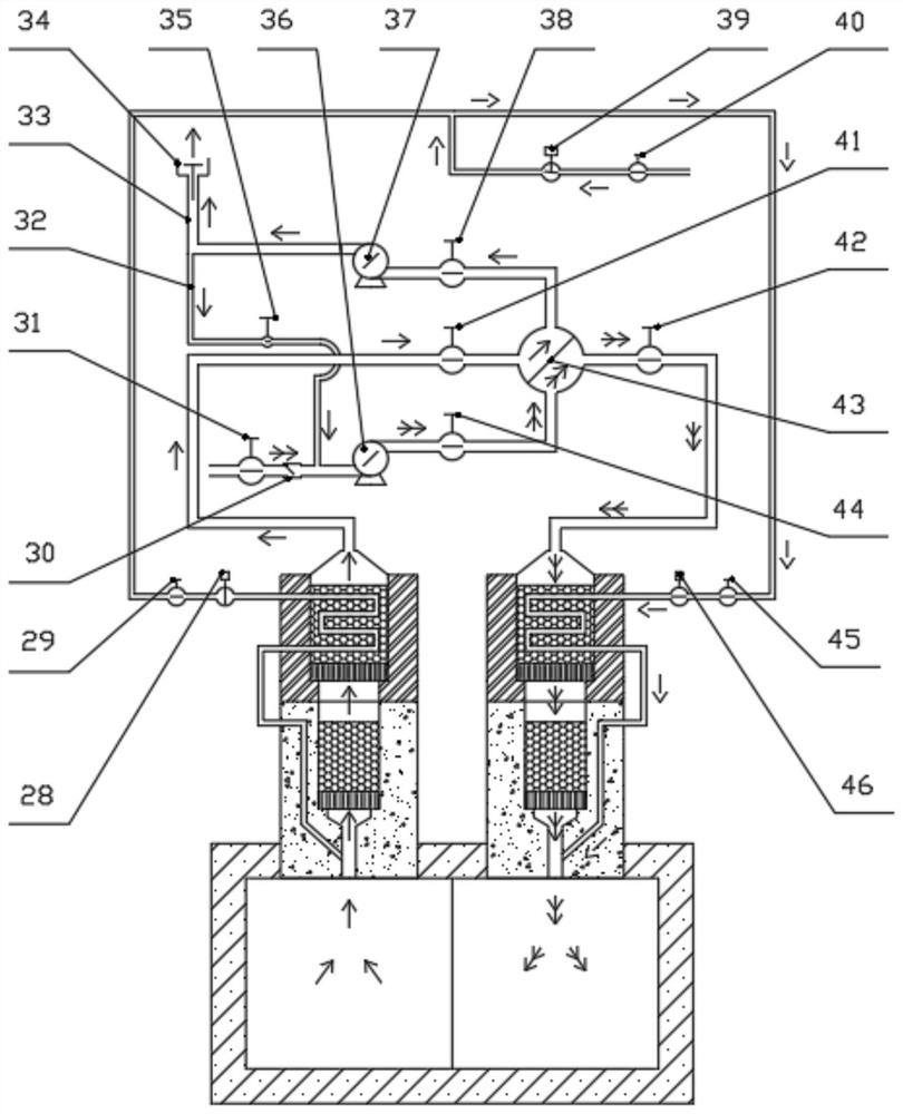 Low-nitrogen double-heat-storage natural gas burner