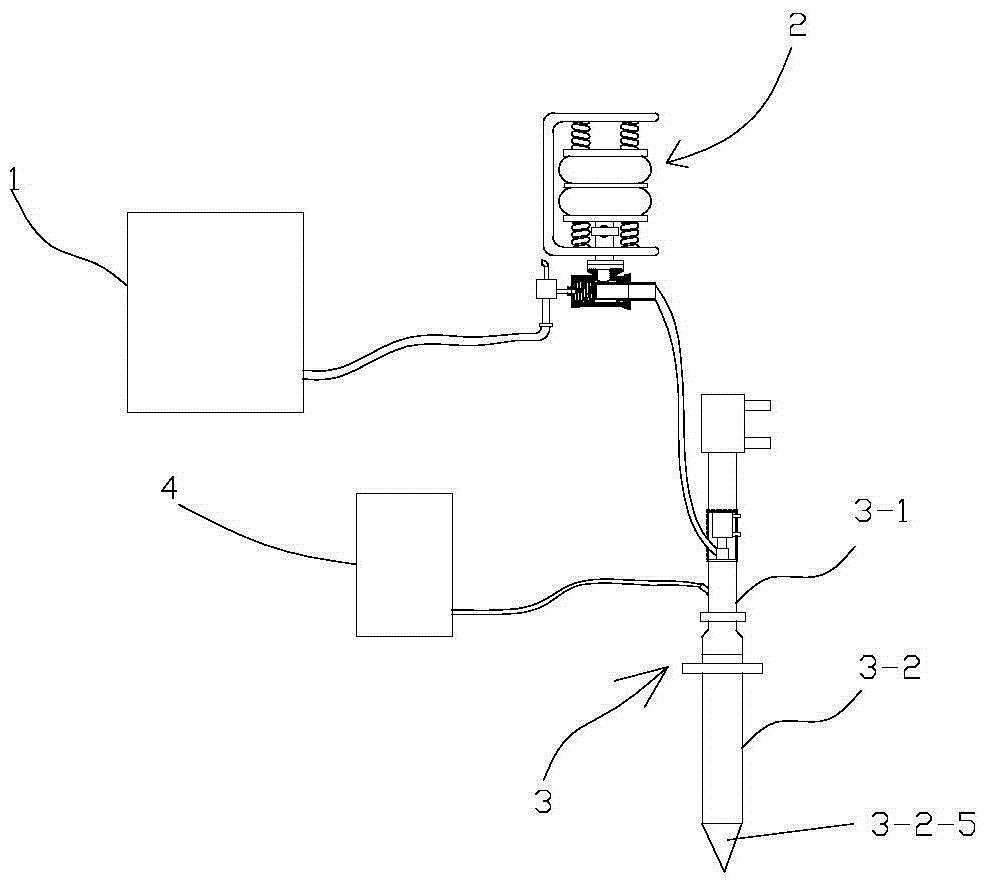 Air spray explosion type soil deep loosening and deep application device