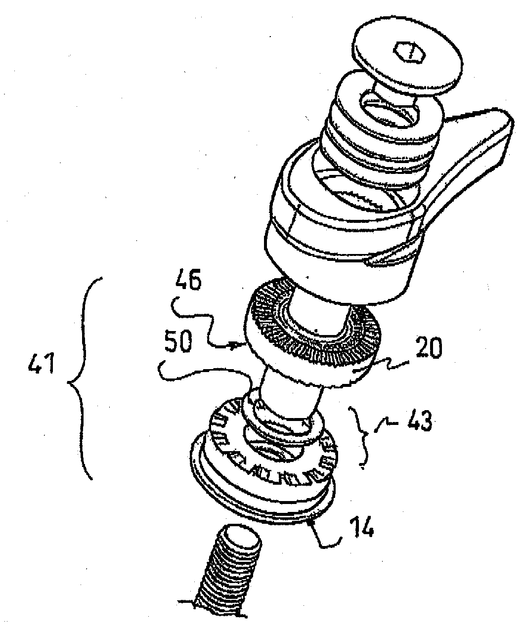 Quick-tightening system for cycle with tightening torque control