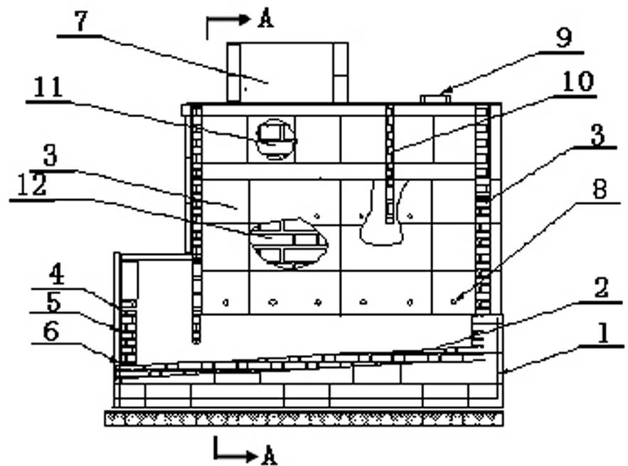 Oxygen-enriched side-blown reduction molten pool smelting furnace and method for smelting tin by using tin-enriched complex material in smelting furnace