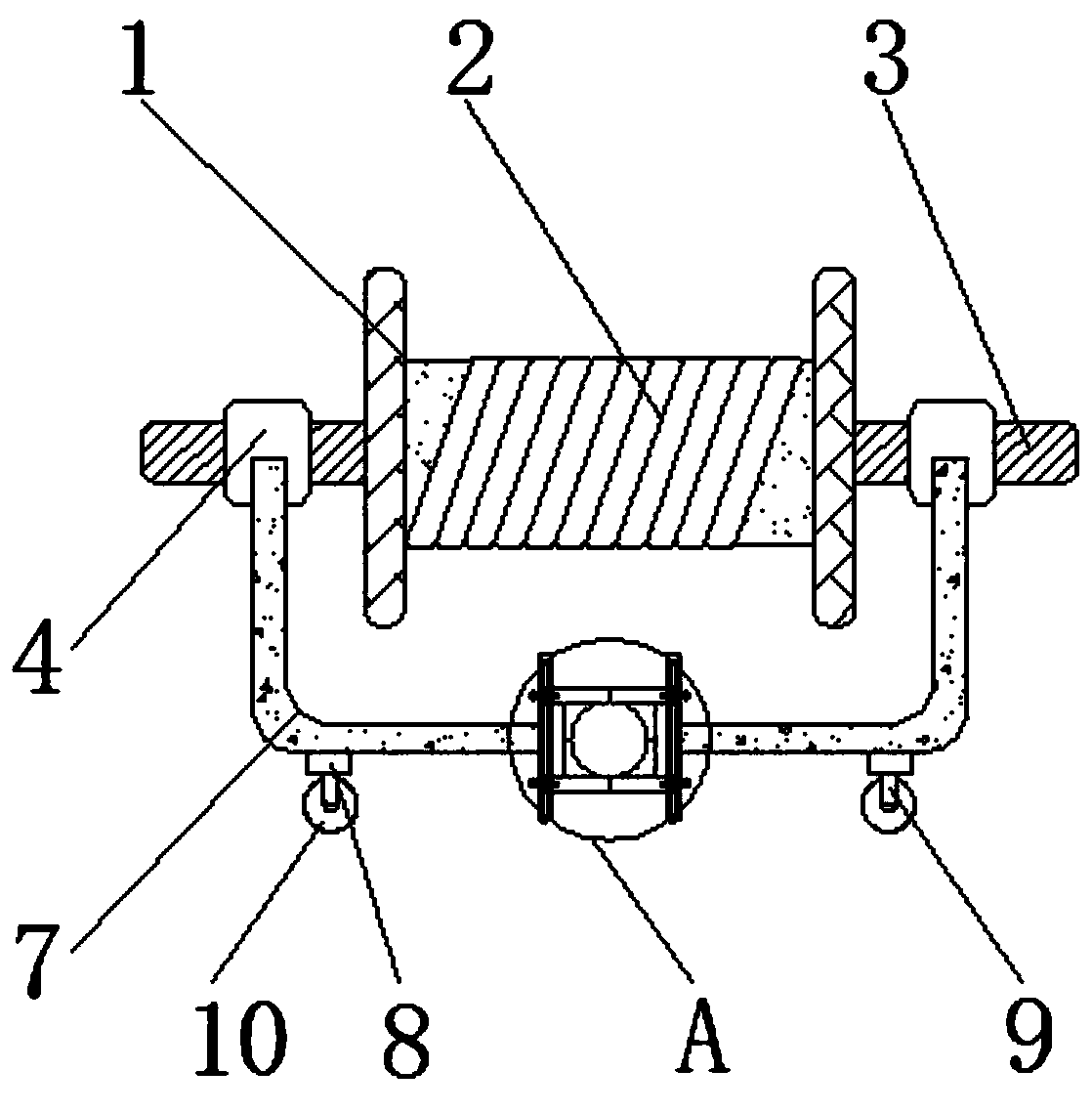 Cable winding disc for preventing cable knotting