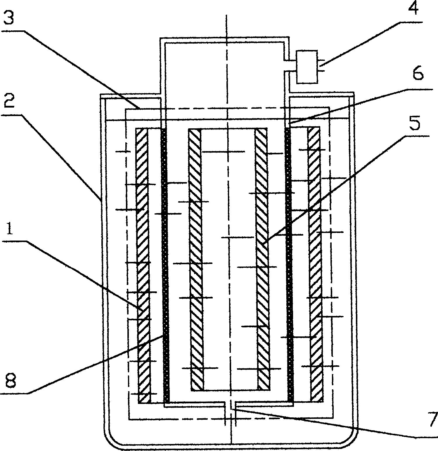 Small-sized disinfected water generator and its usage method