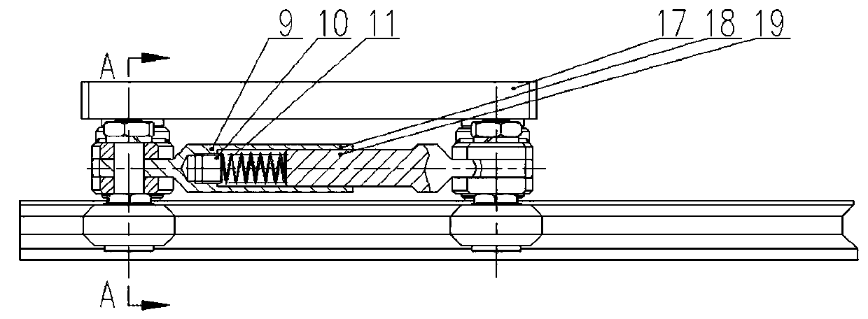 Support and guide device for planar curve motion using hyperbolic bar metamorphic mechanism