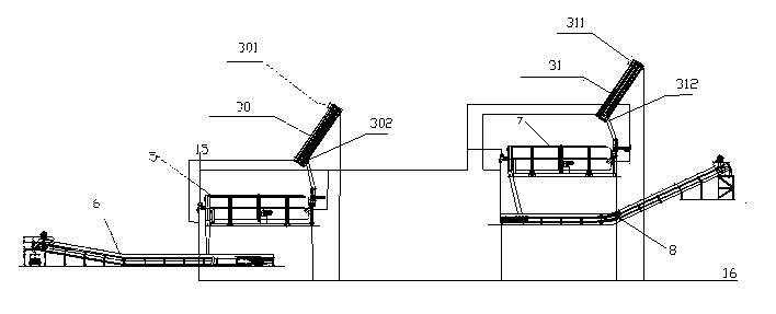 Residue discharge and heat recovery method of pyrite acid production and equipment system