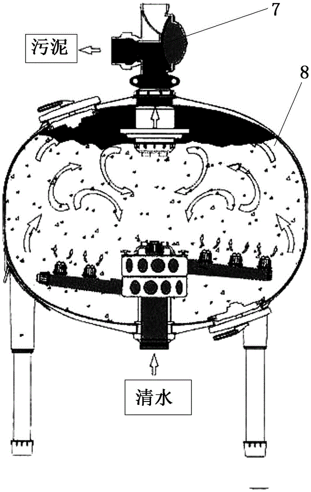 A ceramic wastewater treatment method and device