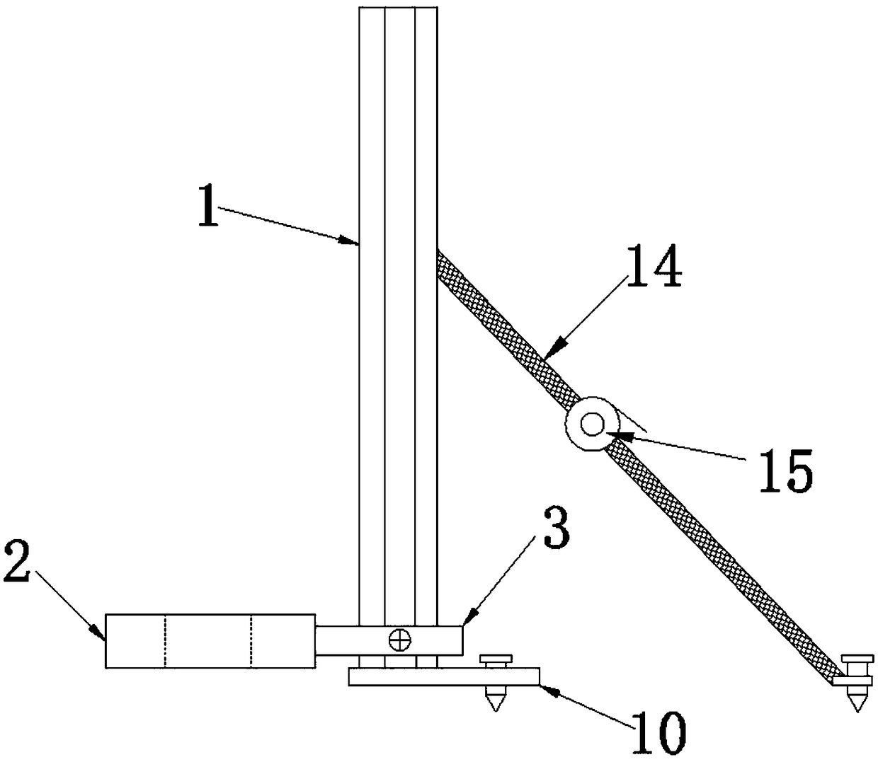 Column laying device for spiral column