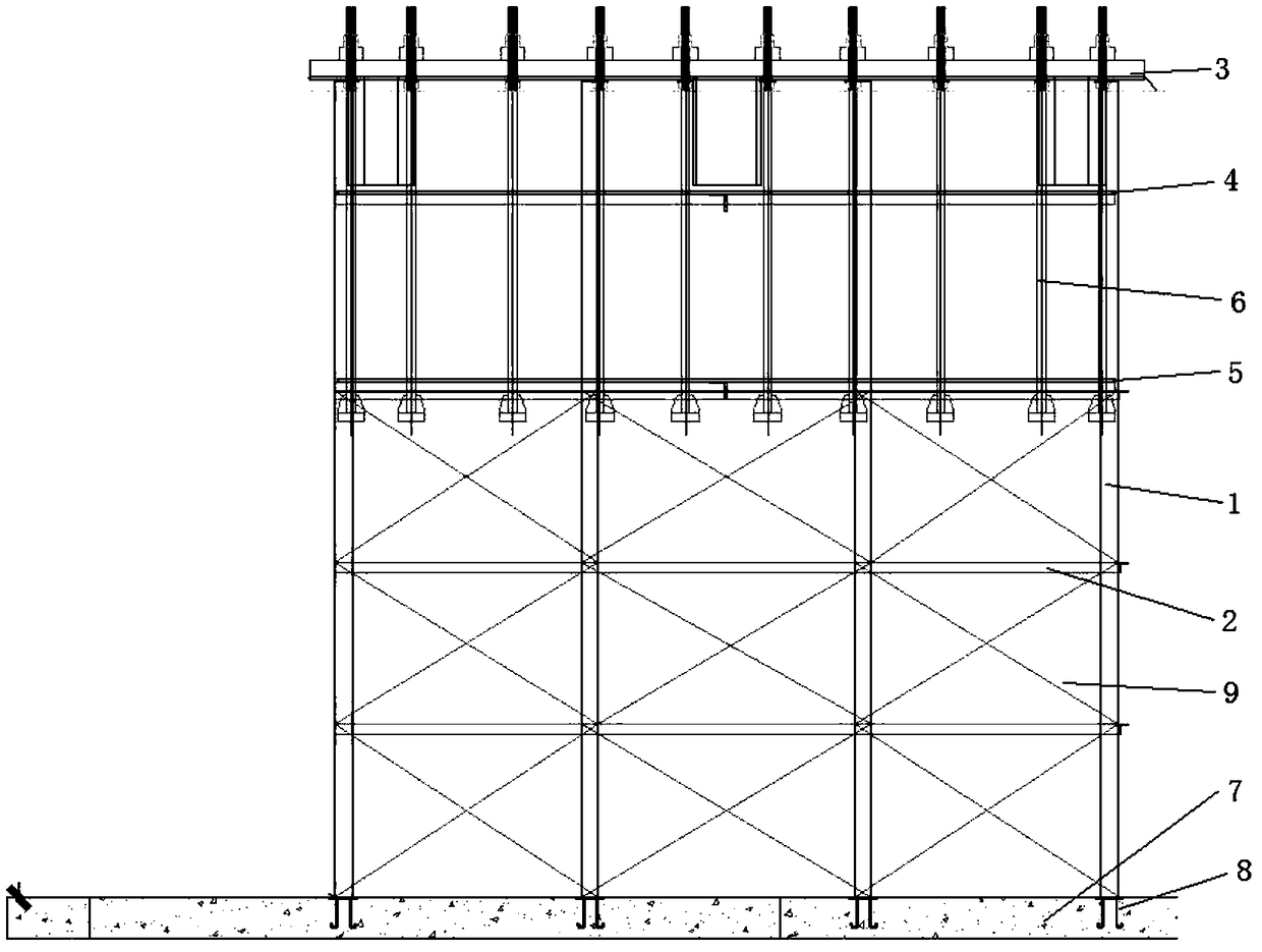 Fixing frame body for positioning anchor bolt group and construction method therefor