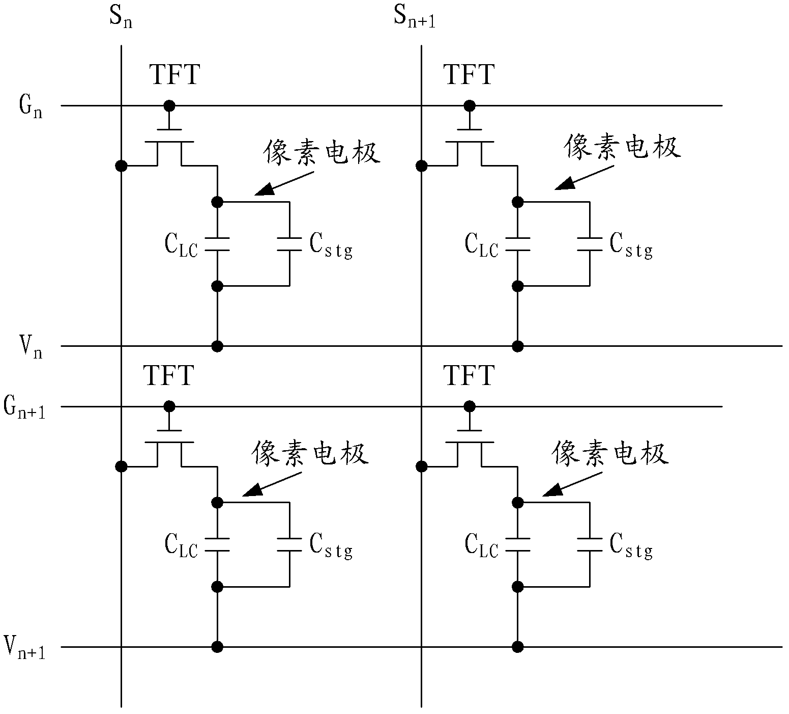 Thin film transistor liquid crystal display (TFT-LCD) array substrate, manufacturing method and driving method